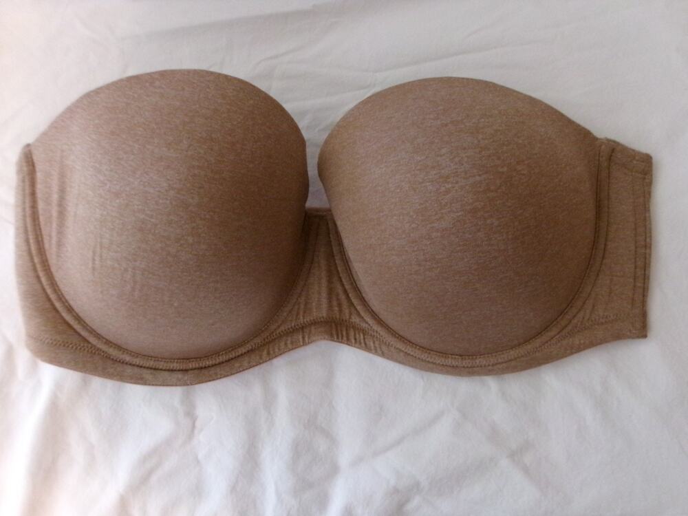 Delimira 46DD Nude Strapless Bra Full Coverage Underwire Padded